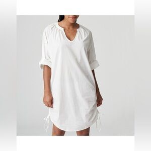 PrimaDonna Swim LaConcha SwimDress White Tunic with Drawstring Sides Size S/M